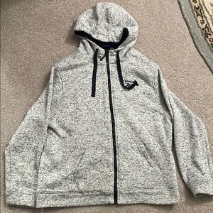 Adidas Heathered Gray Hoodie with Black Details